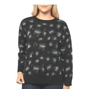 Kendall + Kylie metallic animal print sweater